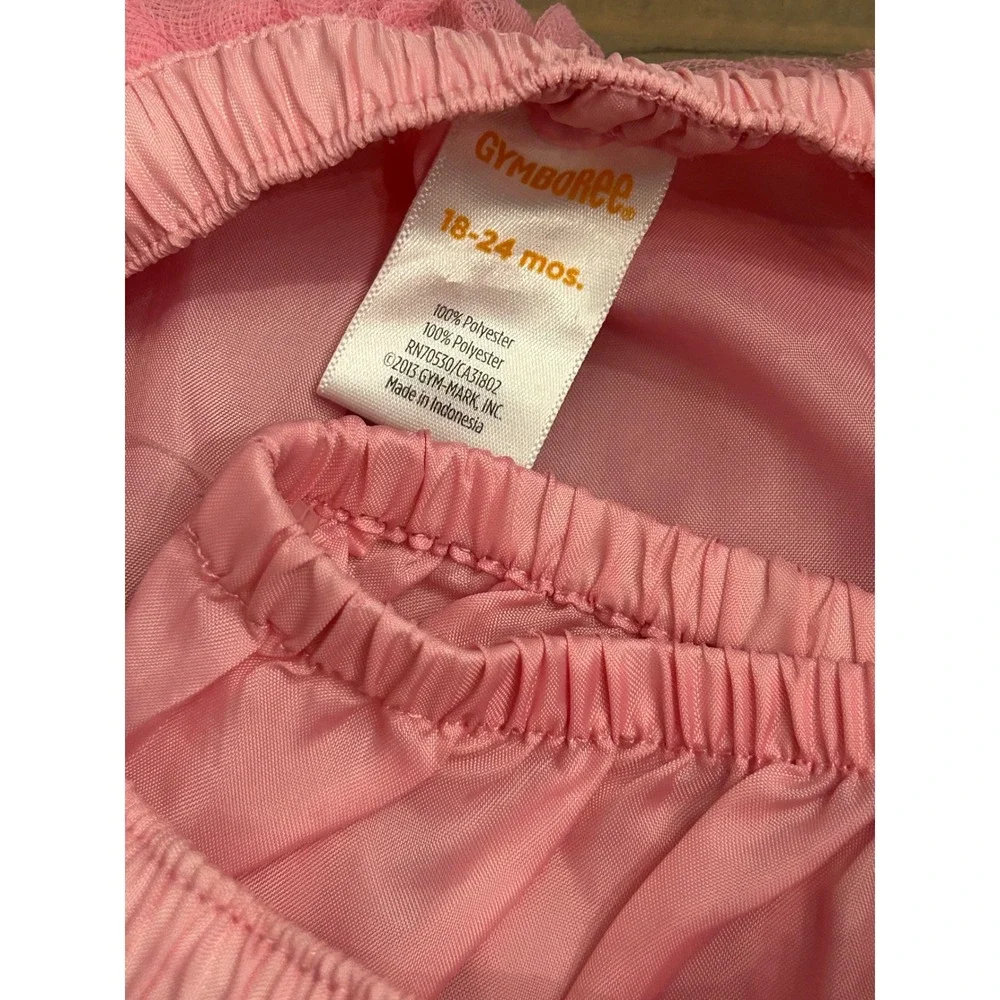 K16 Gymboree Girls Pink Tulle Tutu Skirt Polka‎ Dot Trim Toddler 18-24 Months